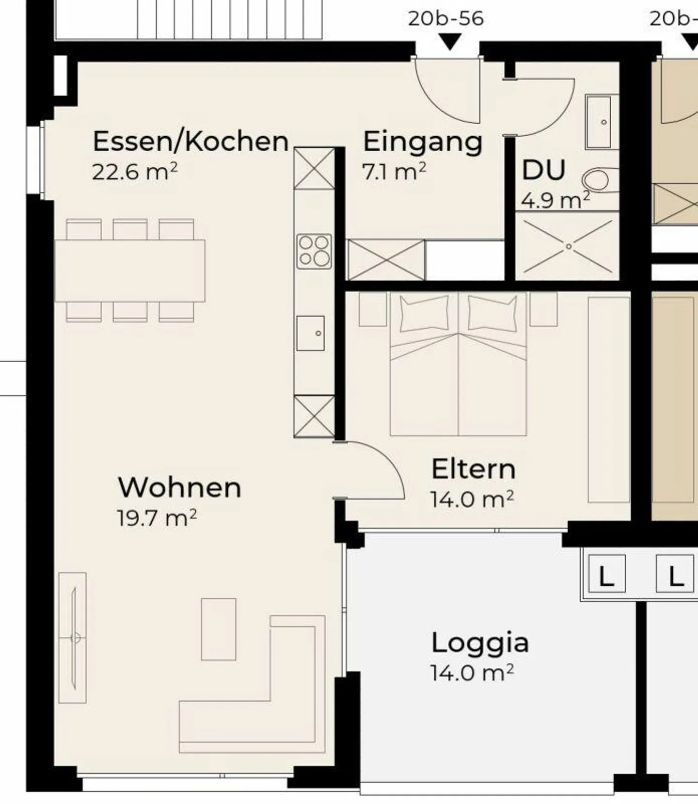 Modernes Apartment mit Aussicht - Foto 9 von 9