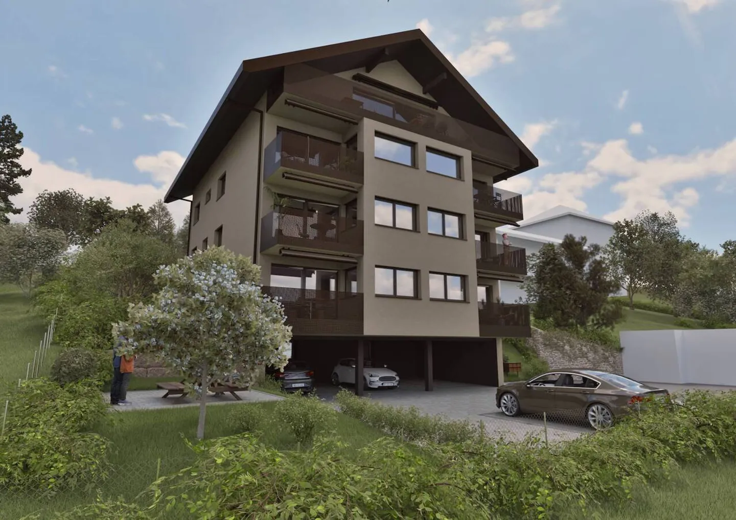 Superb new attic apartment of 4½ in the attic with balcony and unobstructed view - Photo 7 of 10