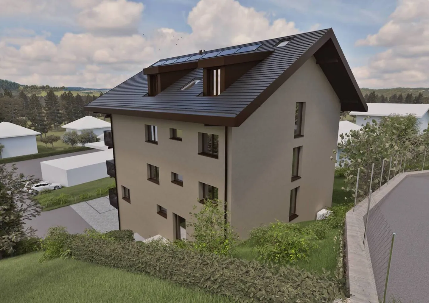 Superb new attic apartment of 4½ in the attic with balcony and unobstructed view - Photo 10 of 10