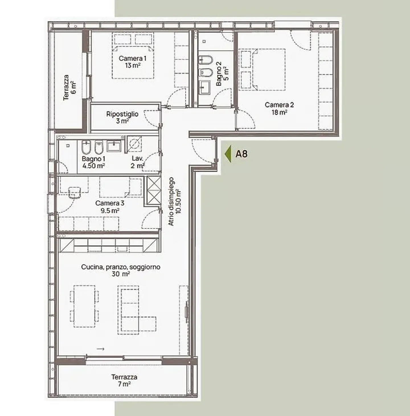 Residenza LEAA, ultime 4,5 stanze a Cama, nuova costruzione! - Foto 9 di 9
