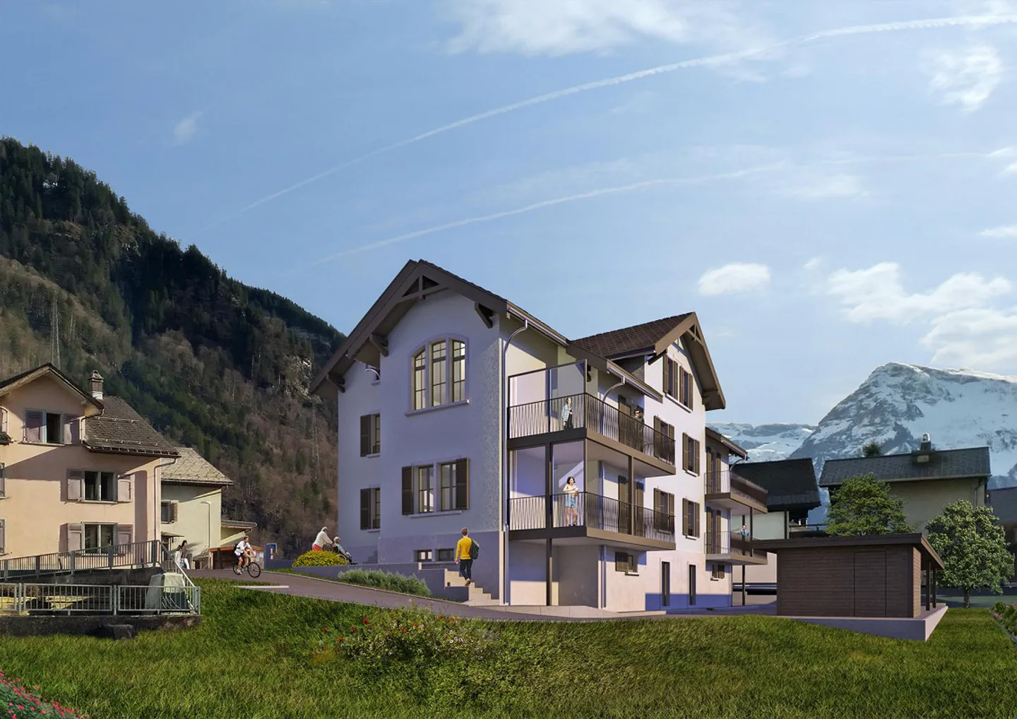 Projet de construction approuvé avec 6 appartements avec MFH - Photo 2 sur 3