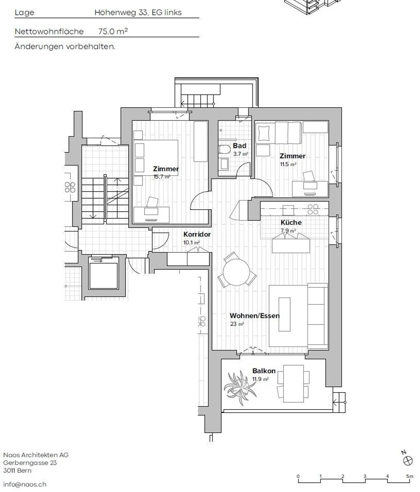 Ottimo appartamento di 3,5 stanze al piano rialzato - Foto 7 di 7