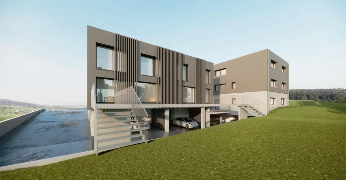 St-Aubin, à vendre, villa mitoyenne de 148 m2, terrain de 413 m2 - Photo 1 of 6