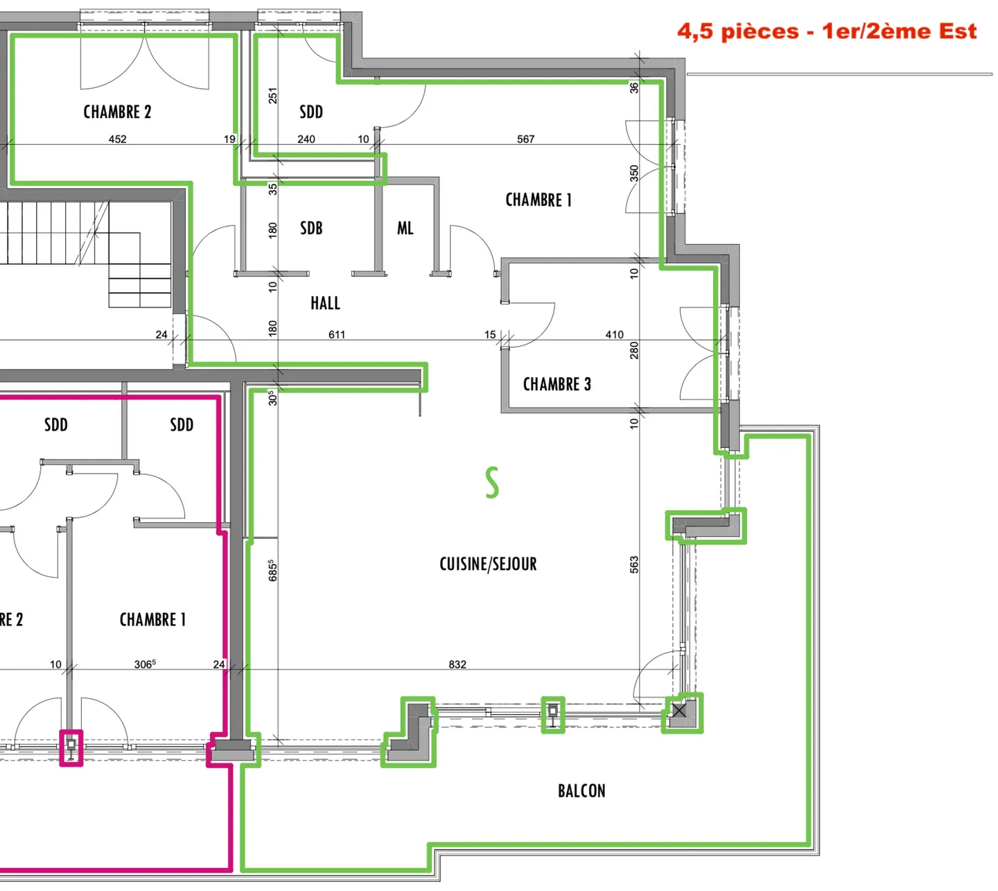 Appartamenti spaziosi di 4,5 stanze: 124m2 e 37m2 di balcone - Foto 7 di 8