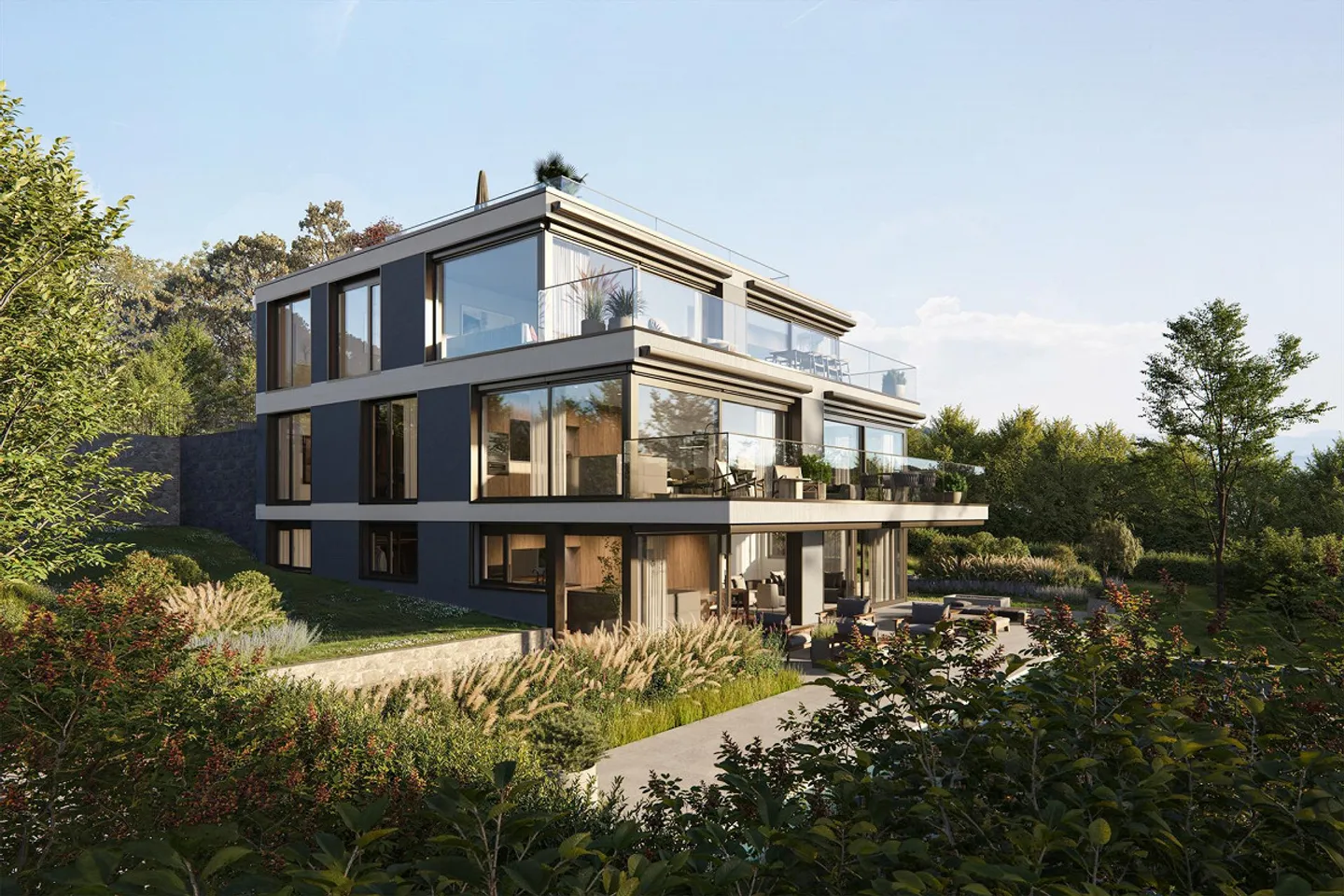 Luxuriöse Neubau-Attika mit grandioser Dachterrasse - Foto 1 von 4