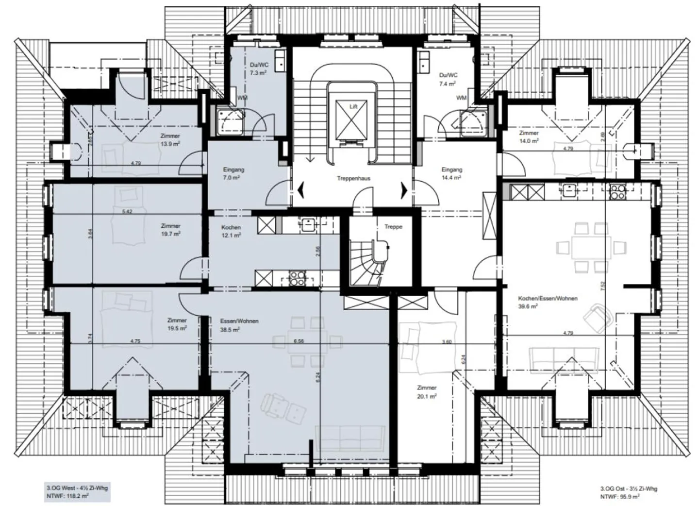 Appartement penthouse unique au centre - Photo 12 sur 12