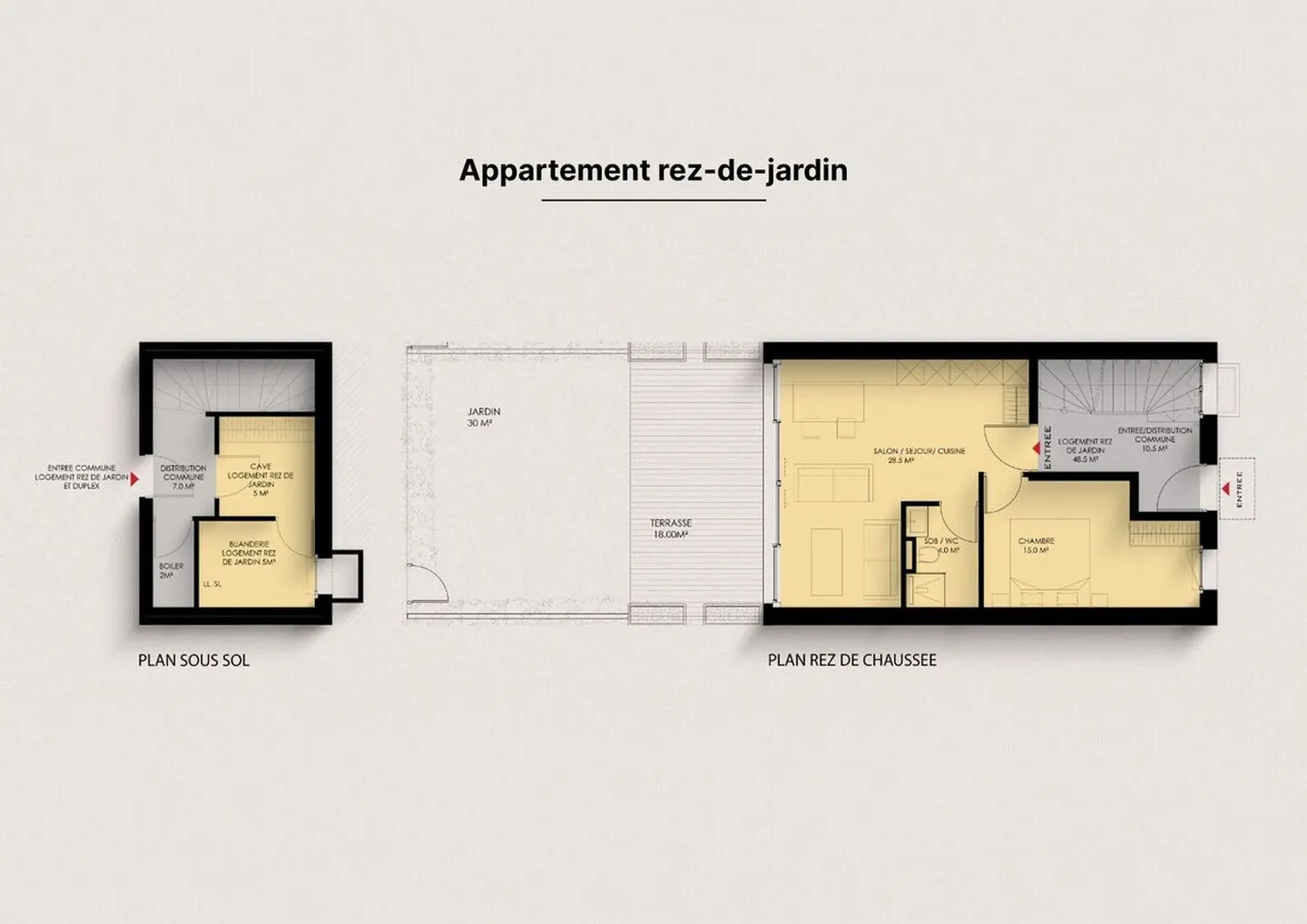 Wohnung nach Plan, 2 Zimmer mit privatem Garten und Terrasse - Foto 1 von 2