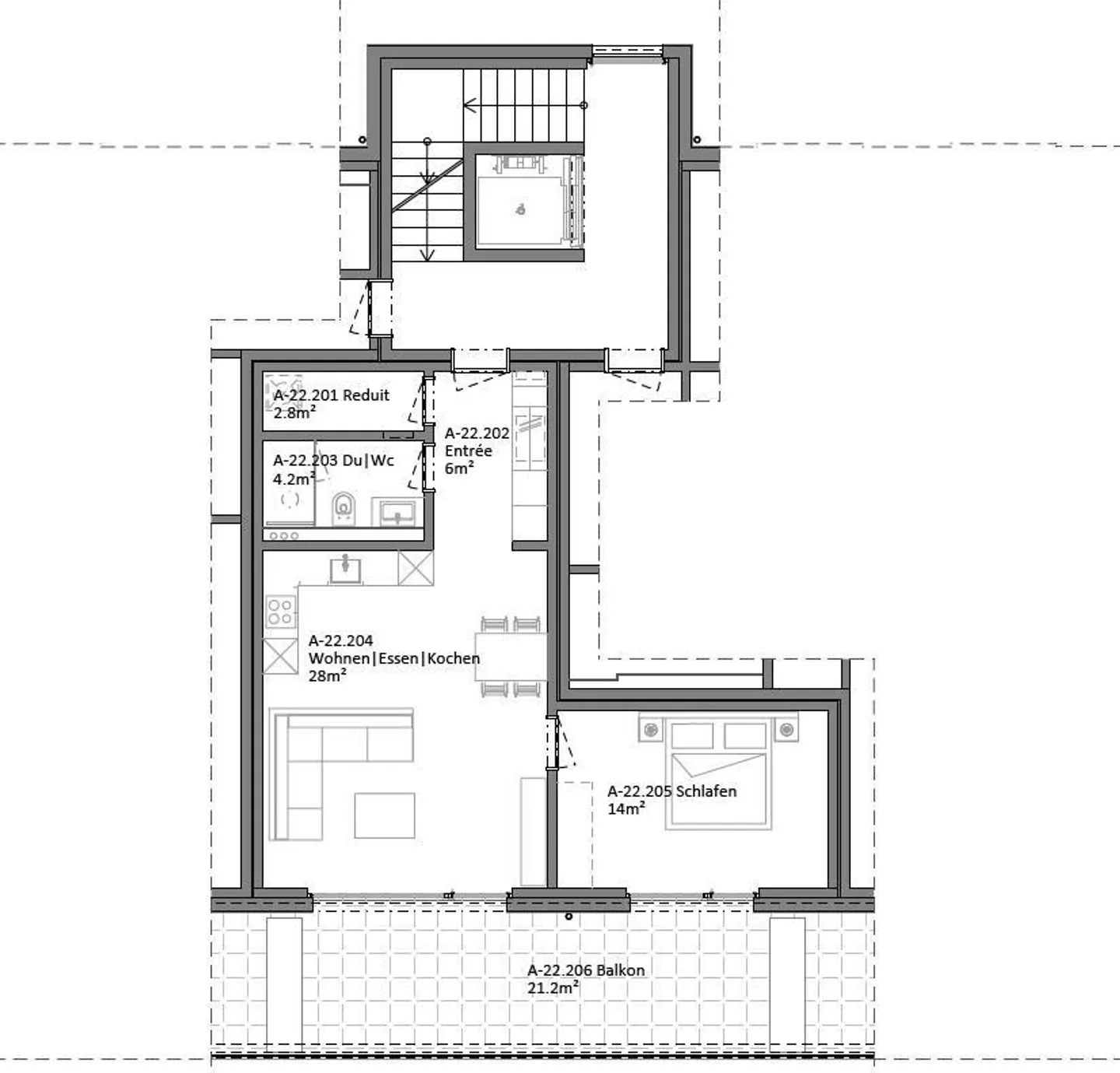 Modern 2.5 room apartment in Igis - Photo 6 of 6
