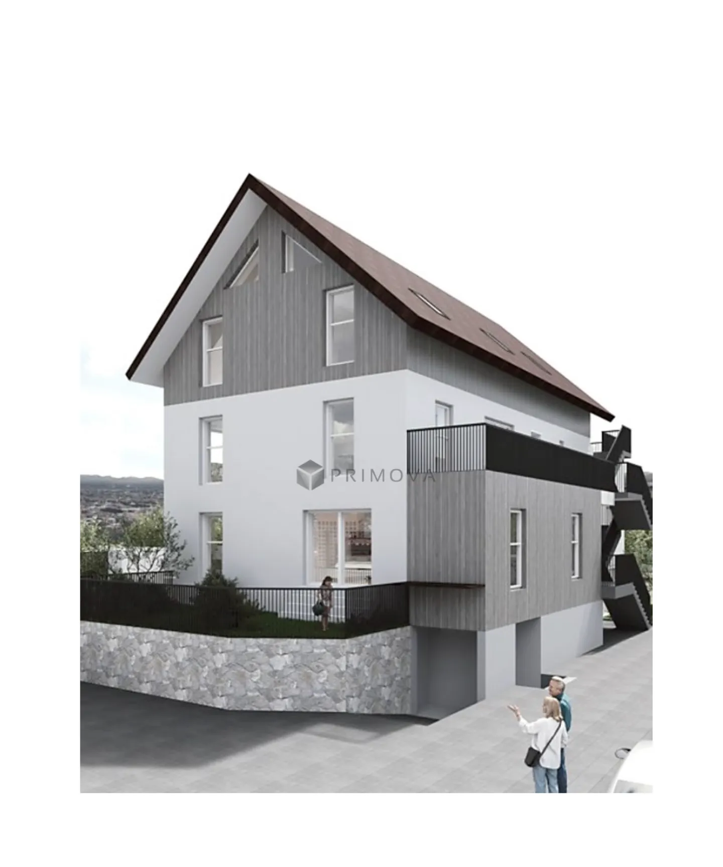 Nouveau projet de construction - Maison multifamiliale moderne en construction à ossature bois Appartement n° 2 - Photo 2 sur 6