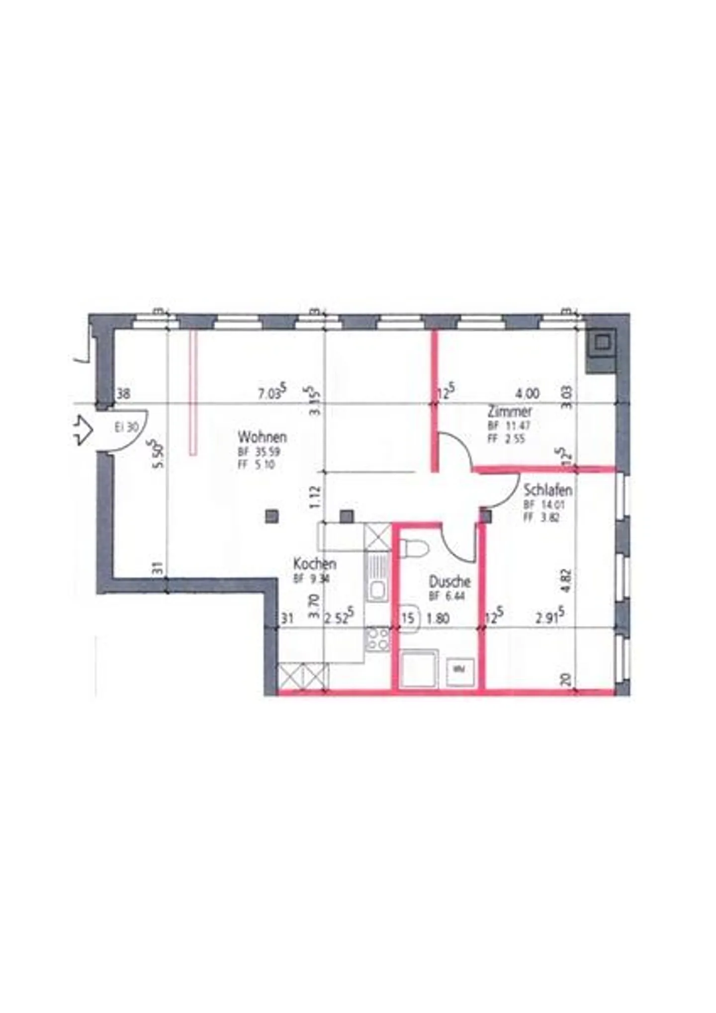 3-room apartment in Bellach - Photo 9 of 9