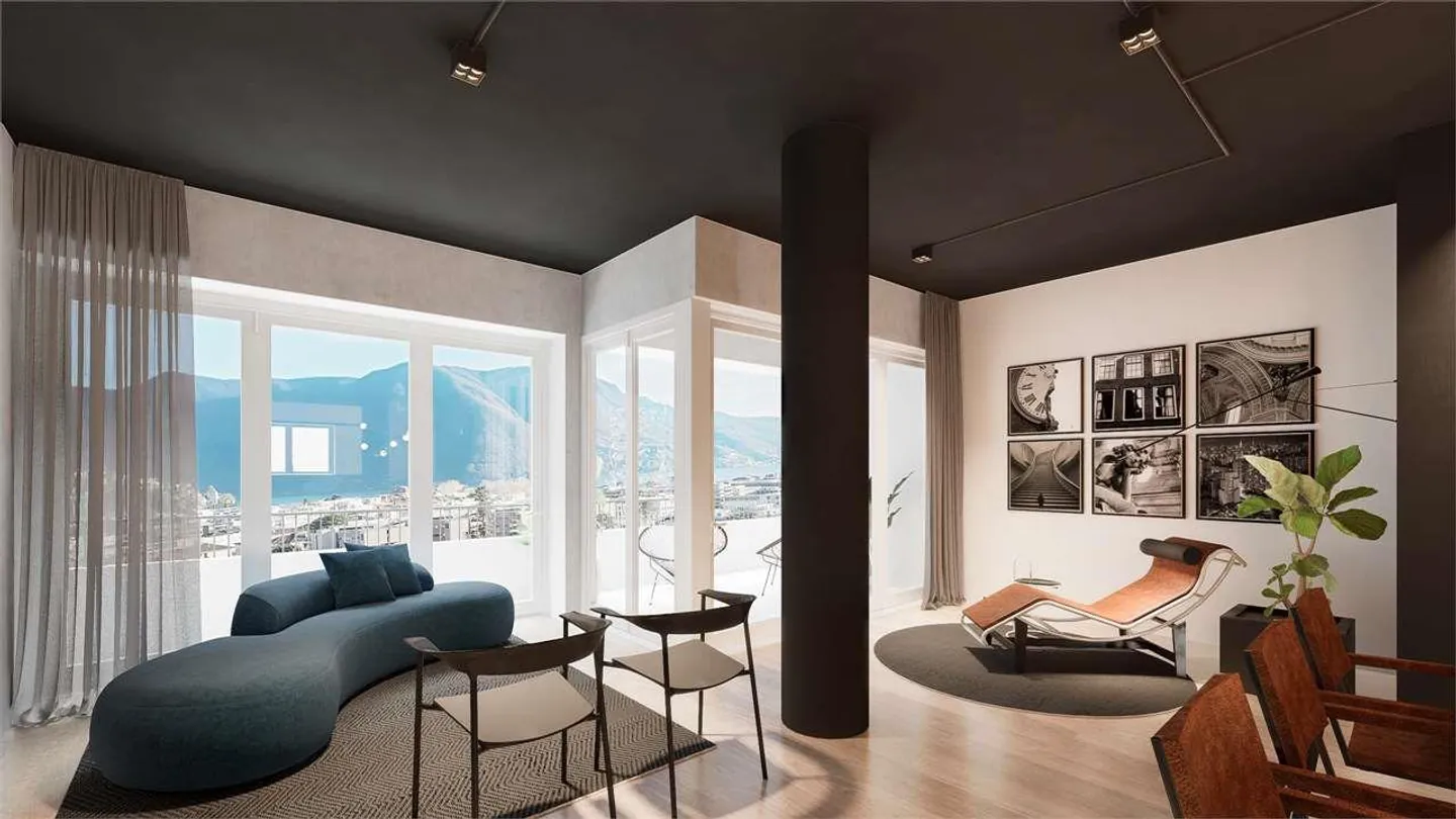 Lugano | Élégant appartement de 4,5 pièces rénové avec vue imprenable sur le lac - Photo 1 sur 5