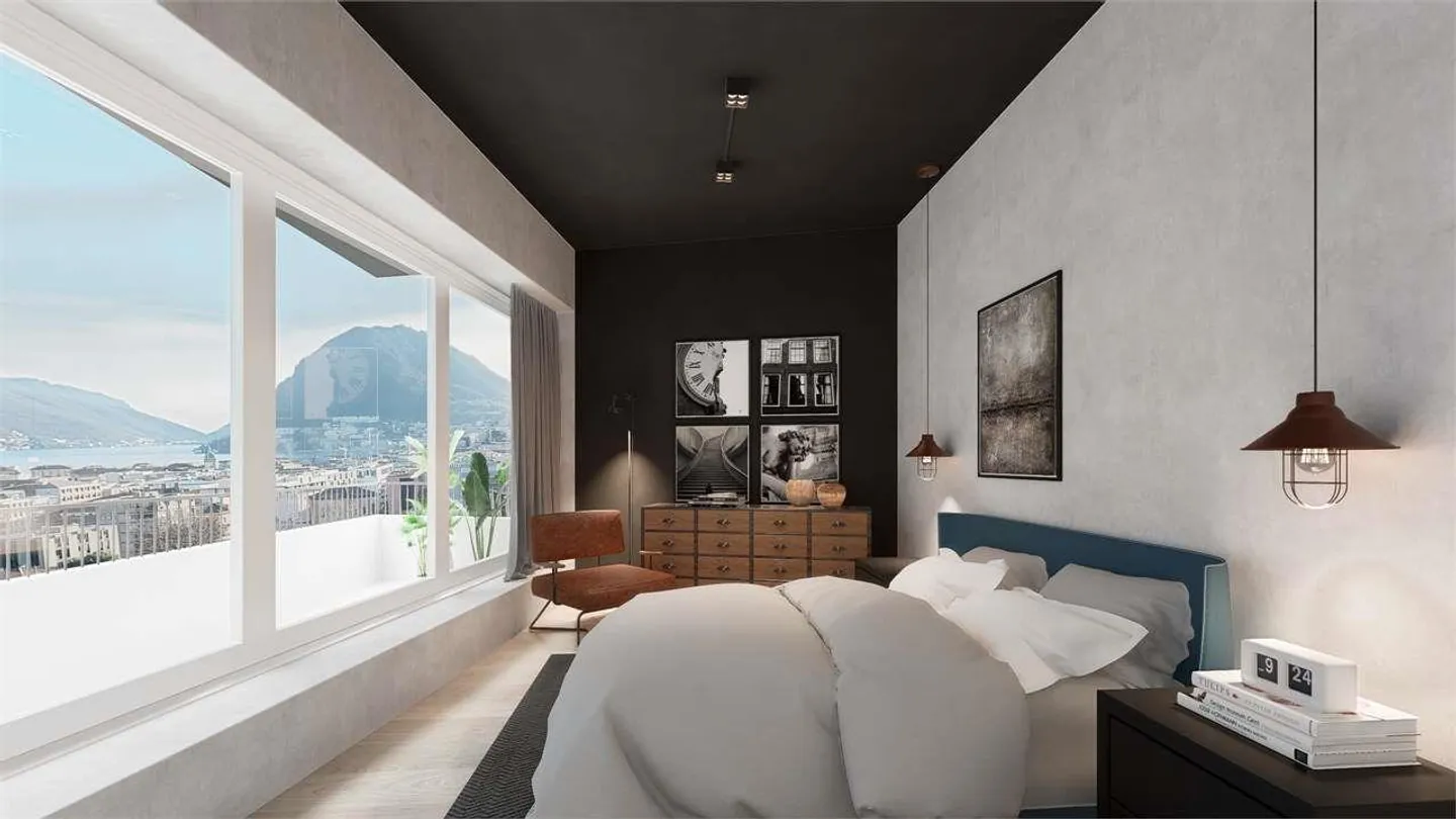 Lugano | Élégant appartement de 4,5 pièces rénové avec vue imprenable sur le lac - Photo 5 sur 5