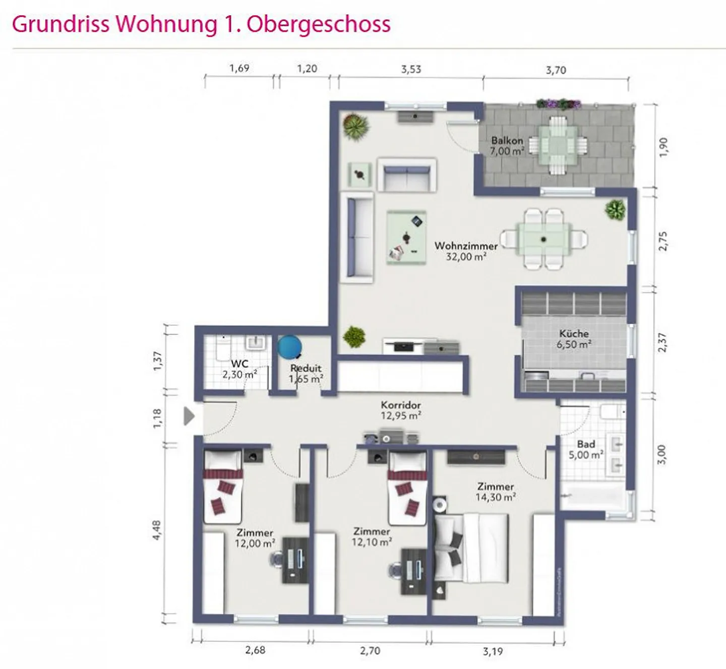 Appartamento luminoso e ristrutturato di 4,5 locali con garage singolo e vista - Foto 9 di 9