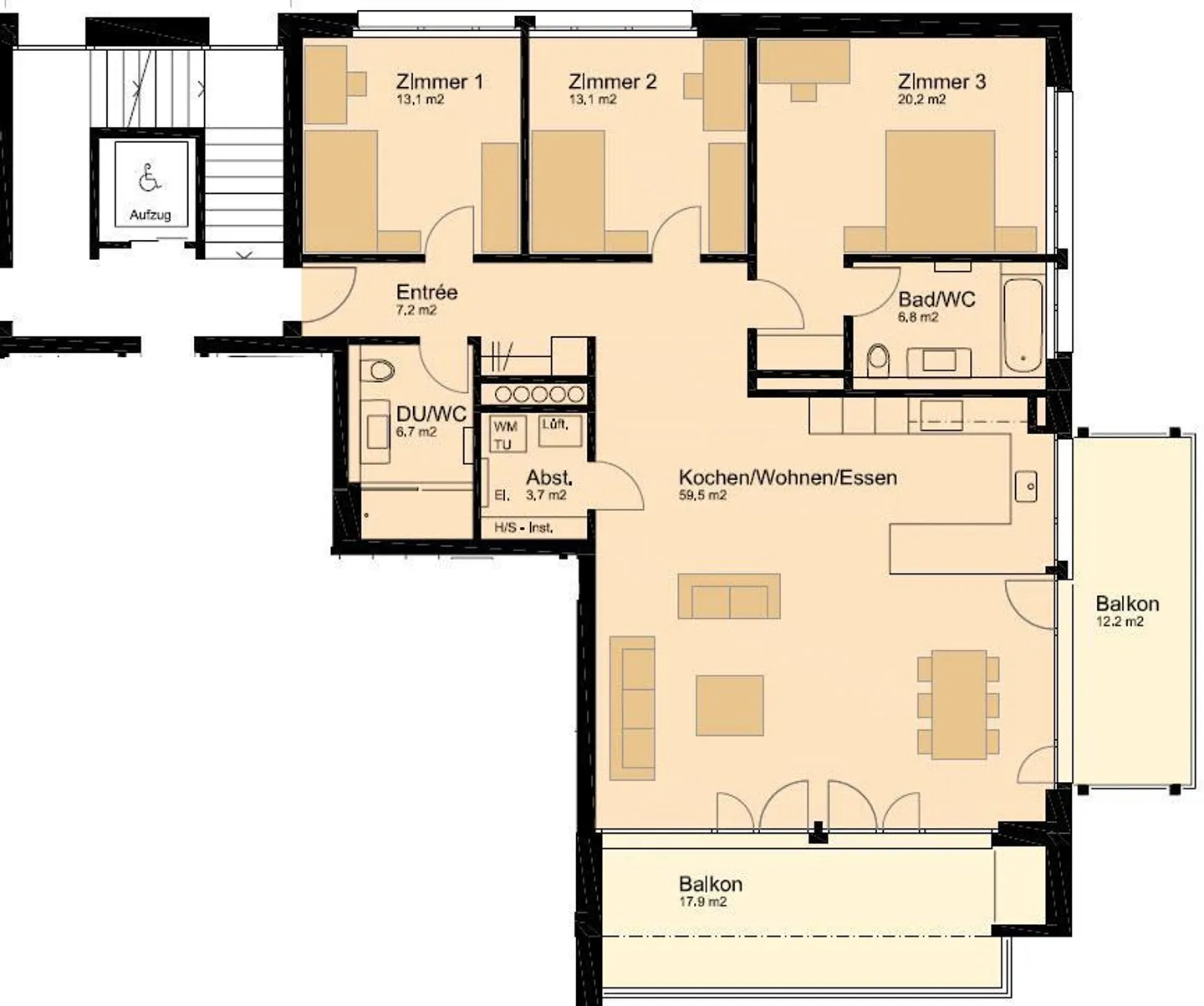 4.5 Zimmerwohnung in Affoltern am Albis - Foto 8 von 8