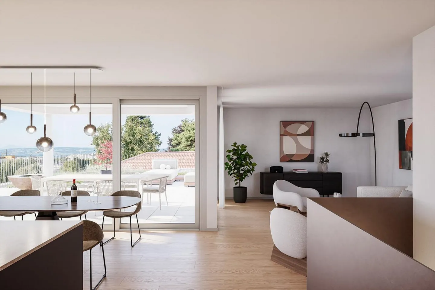 Exclusive new 4.5-room penthouse apartment in the best hillside location in Widen - Photo 2 of 9