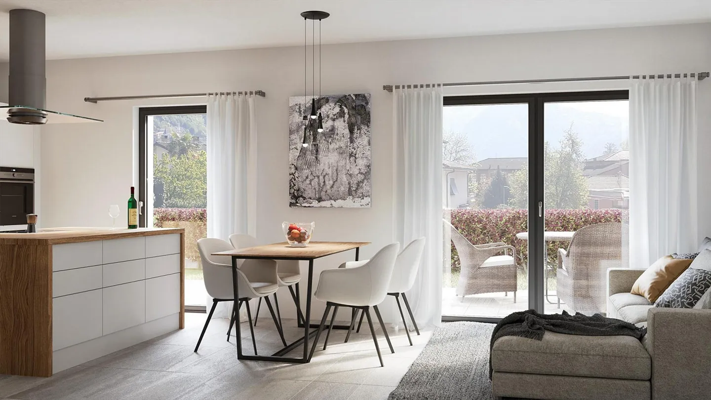 2,5-ZIMMER-WOHNUNG MIT PRIVATGARTEN IN VACALLO - Foto 1 von 7