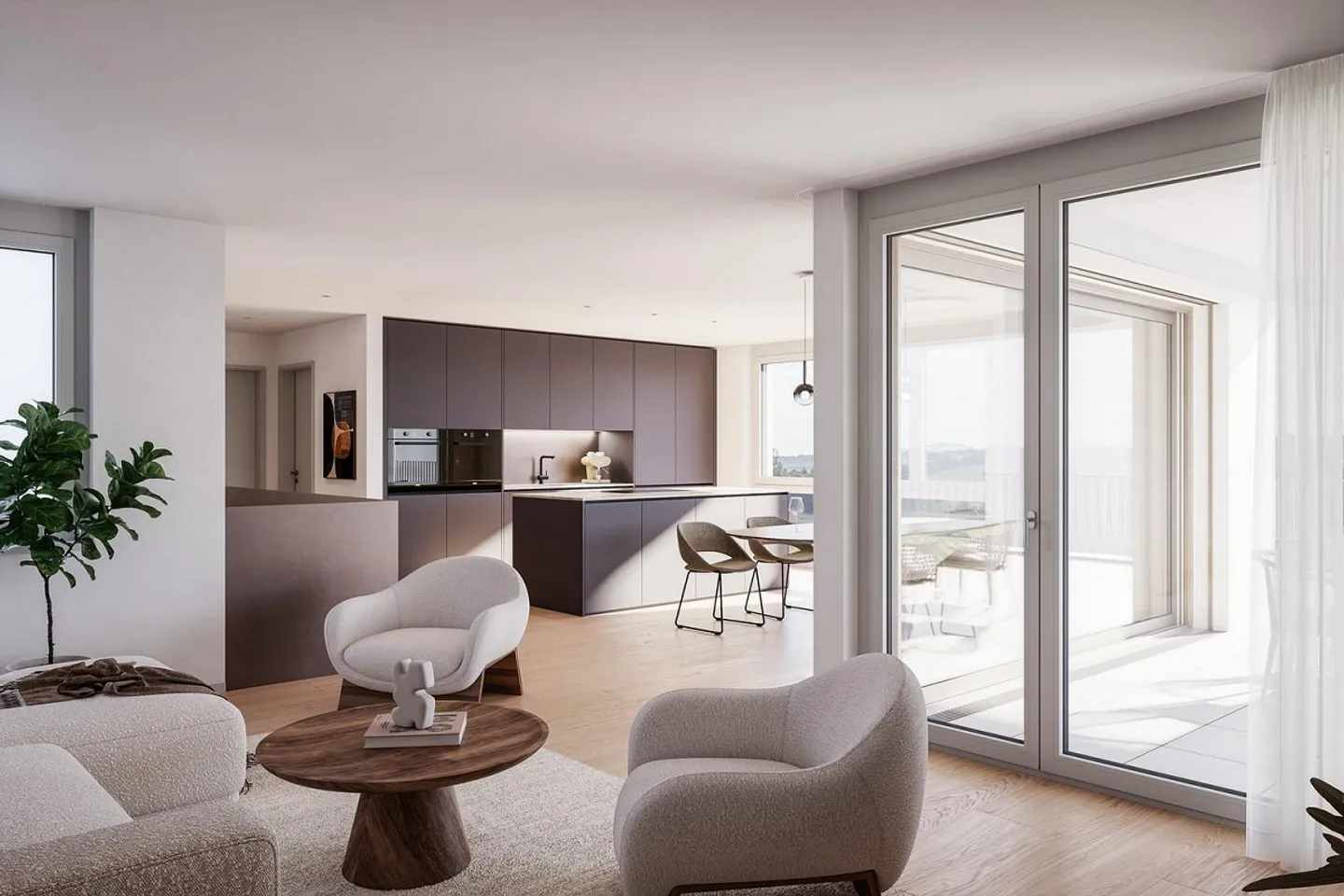 Exclusive new 4.5-room penthouse apartment in the best hillside location in Widen - Photo 5 of 9