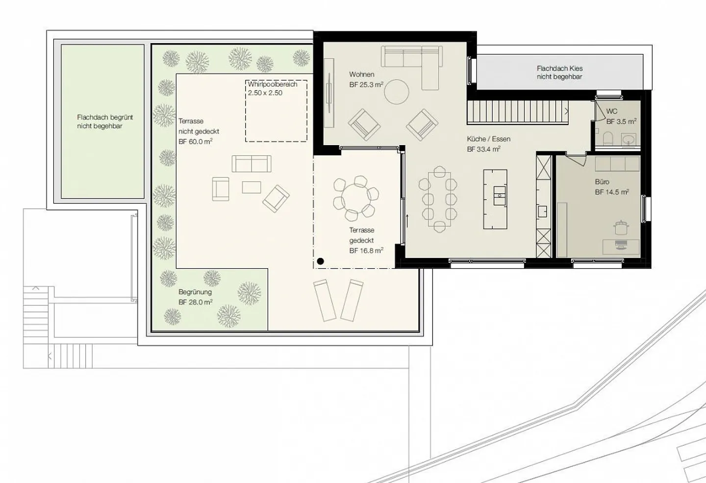 Exclusive new 4.5-room penthouse apartment in the best hillside location in Widen - Photo 8 of 9