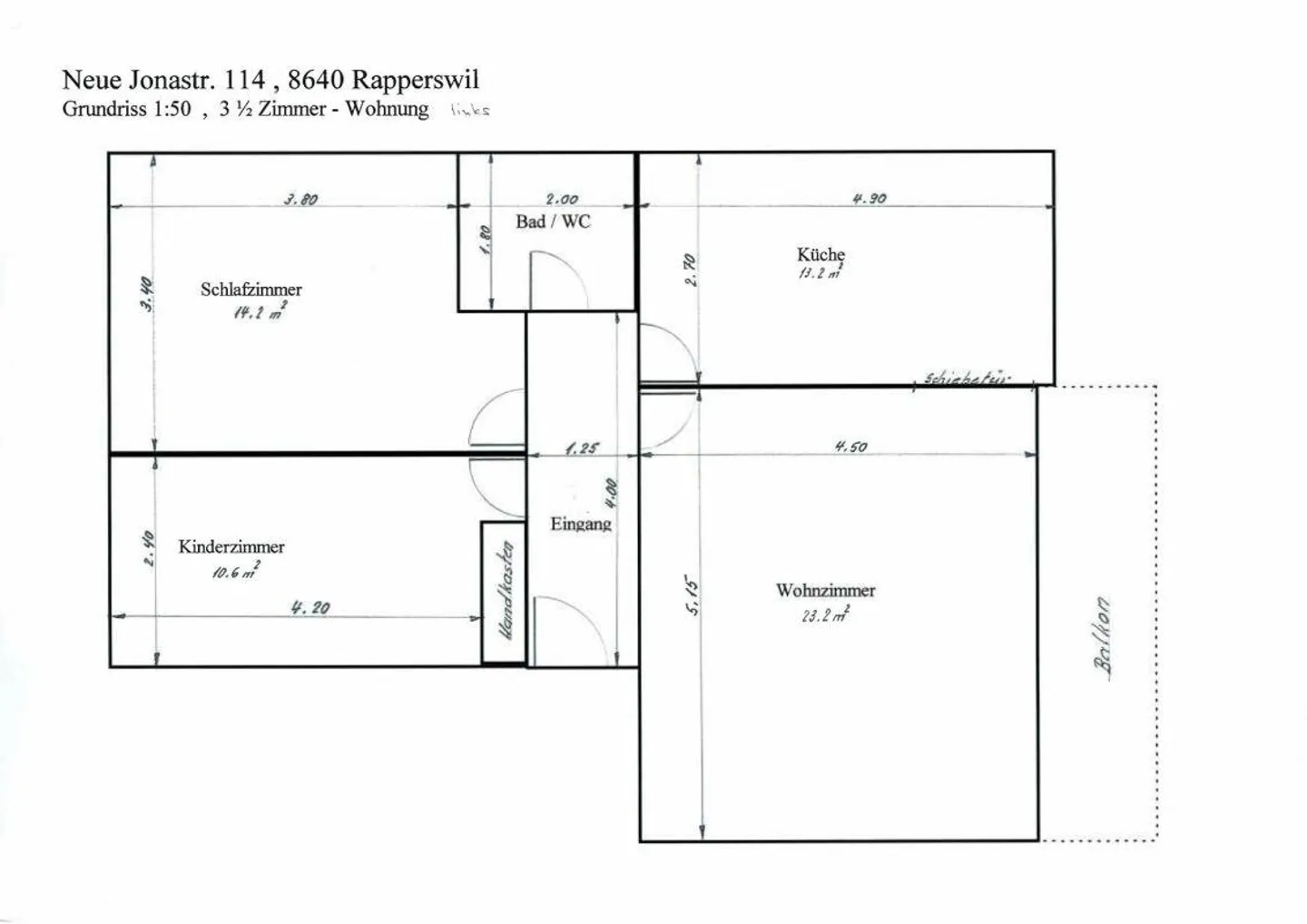 Contrat de location temporaire : Appartement de 3,5 pièces situé au centre à Rapperswil - Photo 13 sur 13