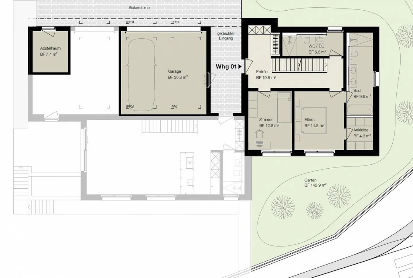 Exclusive new 4.5-room penthouse apartment in the best hillside location in Widen - Photo 9 of 9