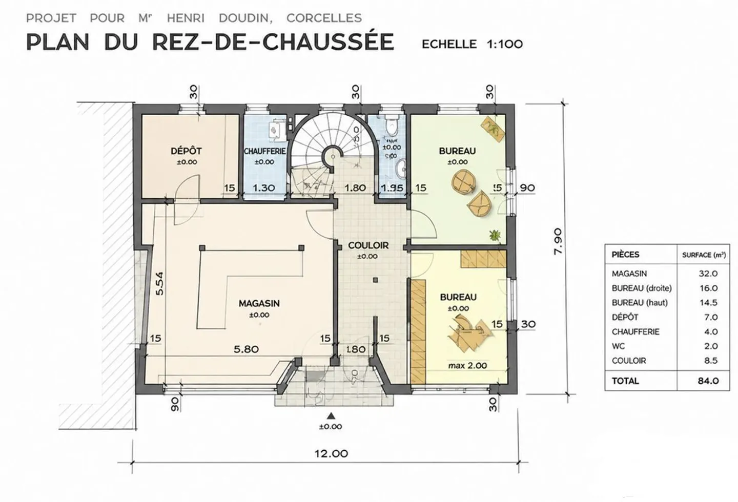 Bâtiment avec 2 appartements, un espace commercial - 2 chambres - 2 places de parking et un garage/terrasse au centre du village - Photo 8 sur 13