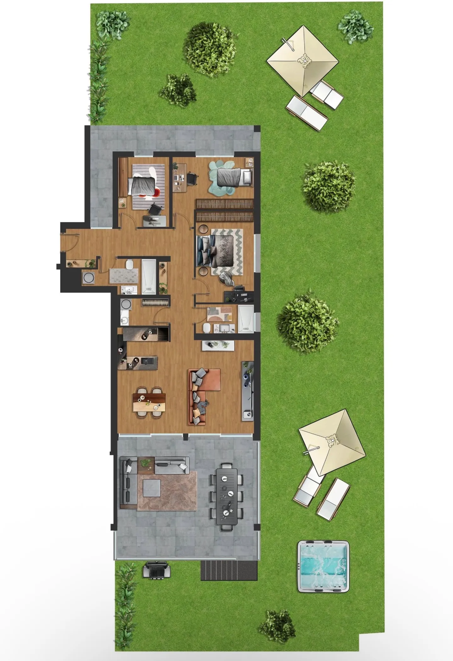 3763 ULTIMO - APPARTEMENT AVEC JARDIN 4.5 CHAMBRES DANS UN ENDROIT CALME - Photo 10 sur 13