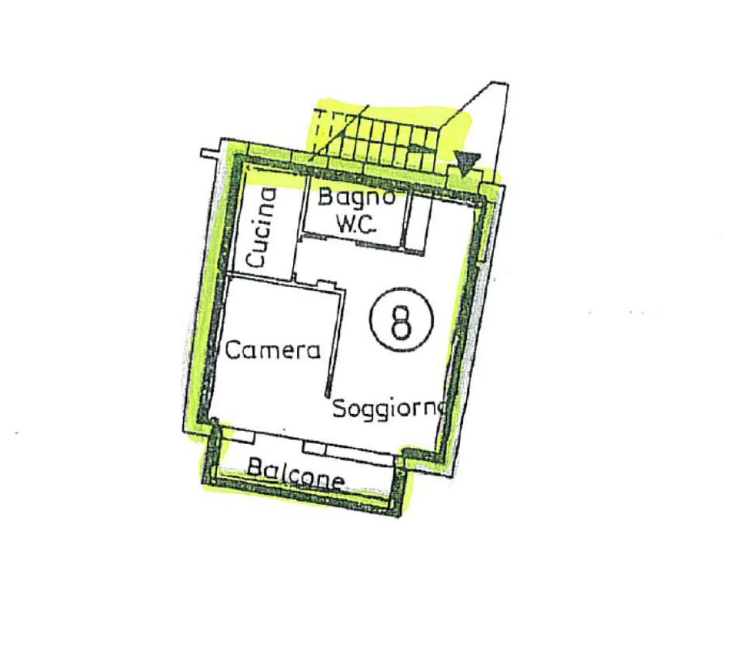 Maison dans le centre du village (Nucleo) de Losone avec deux appartements de 2 pièces - Photo 7 sur 8