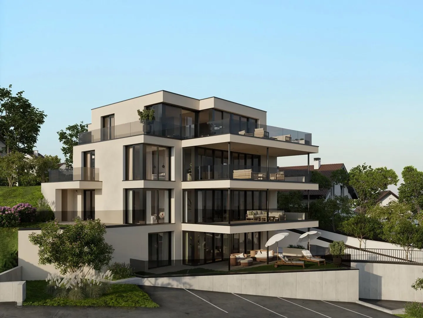 RIVA - geniessen Sie einen grossen Garten, 30m2 integrierte Nebenräume und eine schöne Weitsicht - Foto 3 von 4