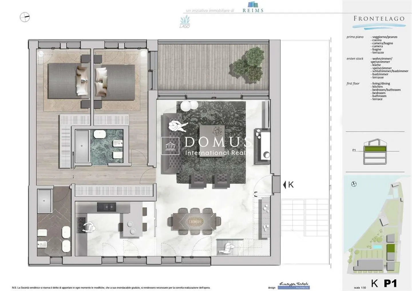 Duplex a lago con giardino - Foto 6 di 8
