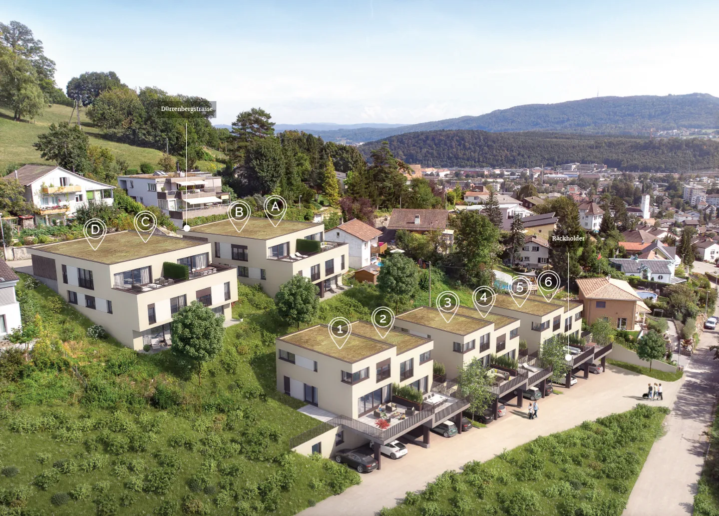 Casa bifamiliare moderna con vista, case A-D - Foto 1 di 13