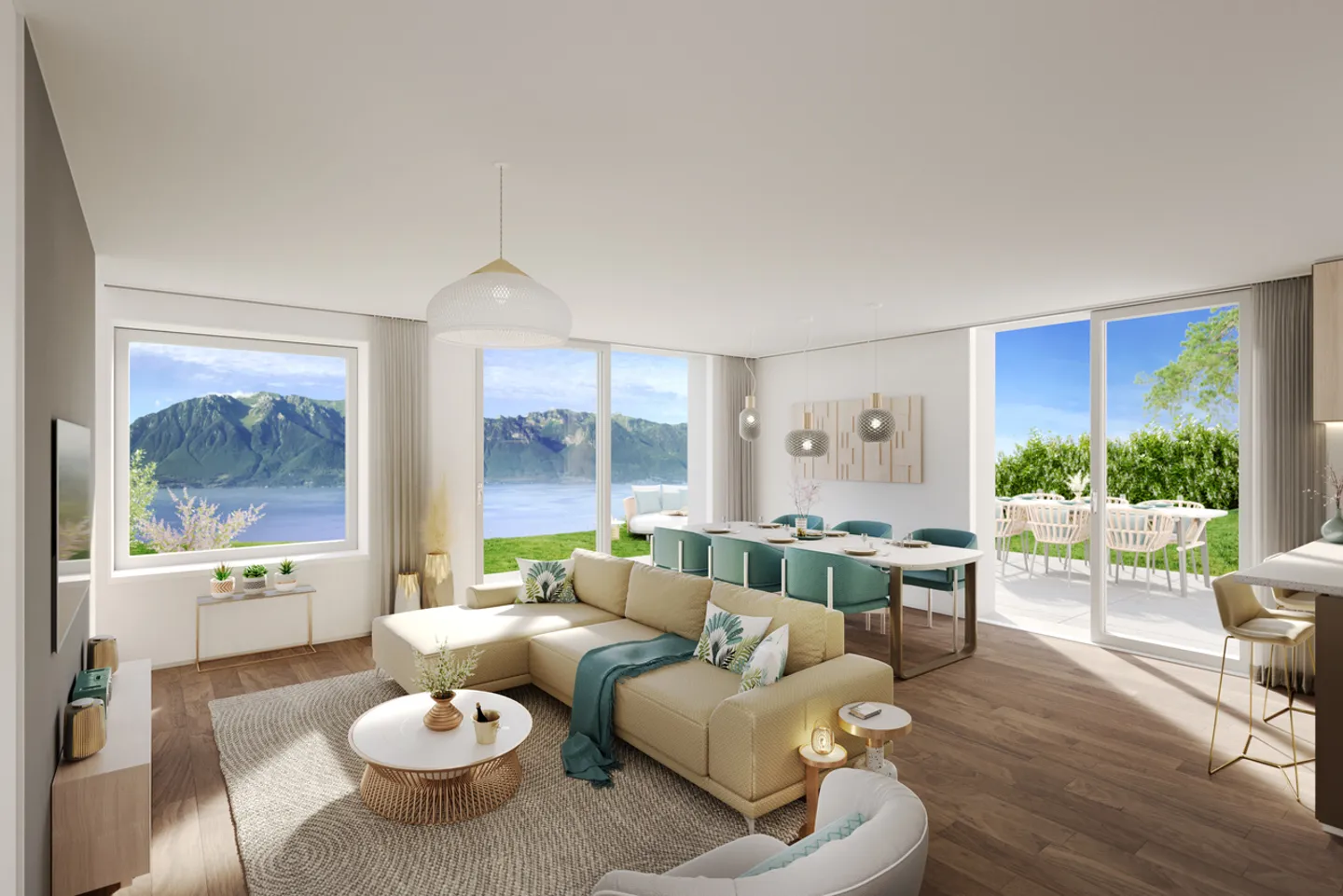 8 Min. vom Zentrum Vevey, 3 Villen mit 5,5 Zimmern - Panoramablick - ruhiges Viertel - Foto 7 von 9
