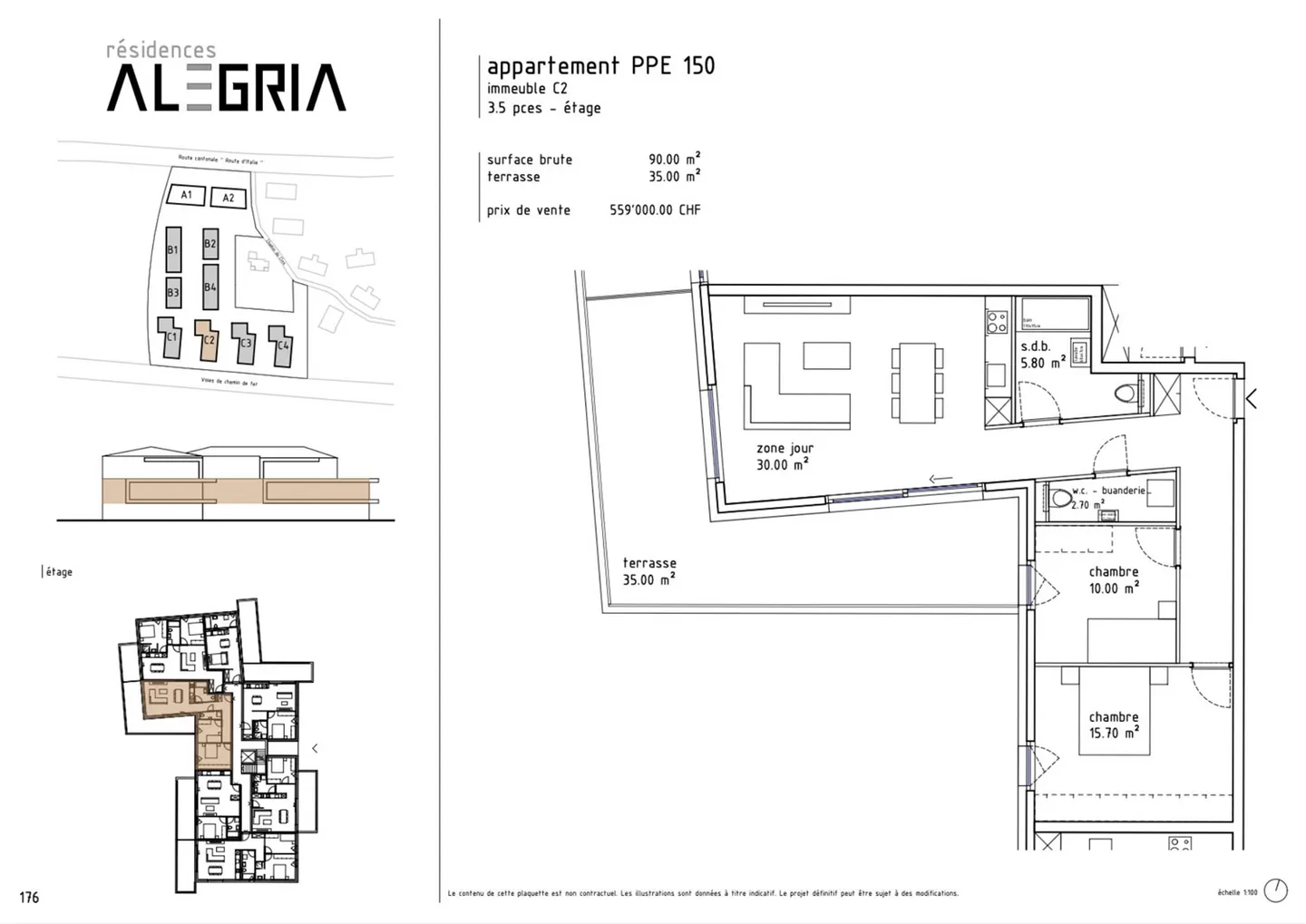 Residenze Alegria – 2.5 stanze al 1° piano - Foto 11 di 11