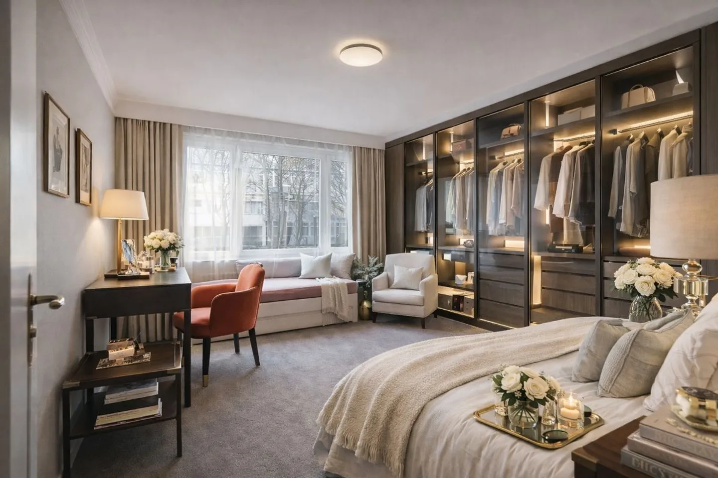 Appartement de 160 m² à Gellert - 5,5 pièces, cheminée et 3 balcons avec vue sur le parc - Photo 7 sur 13
