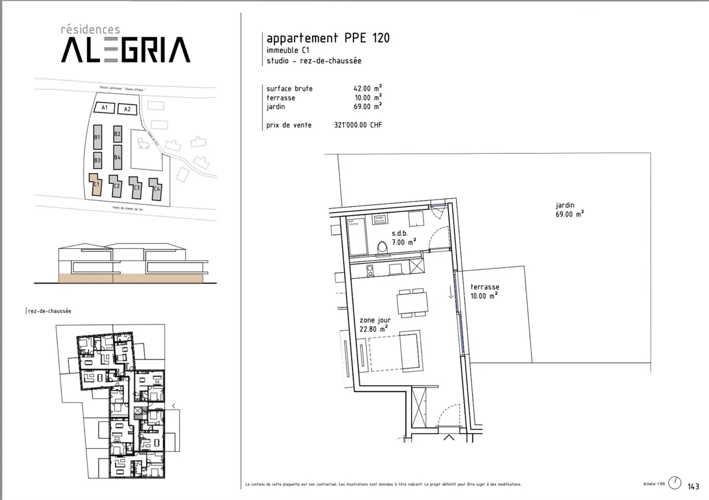 Résidences Alegria – 2.5 pièces avec jardin - Photo 11 sur 11