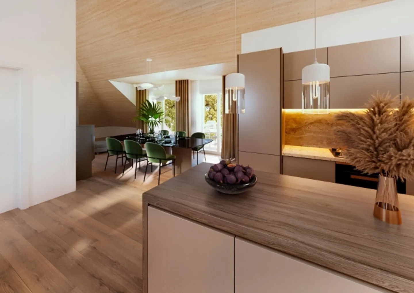 Appartement lumineux de 3,5 pièces au dernier étage avec balcon à Krummenau à vendre - Photo 2 sur 6