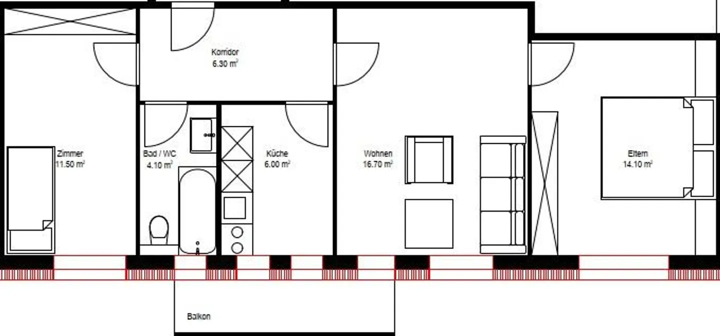 Moderne Wohnung in Küssnacht am Rigi - Foto 6 von 6