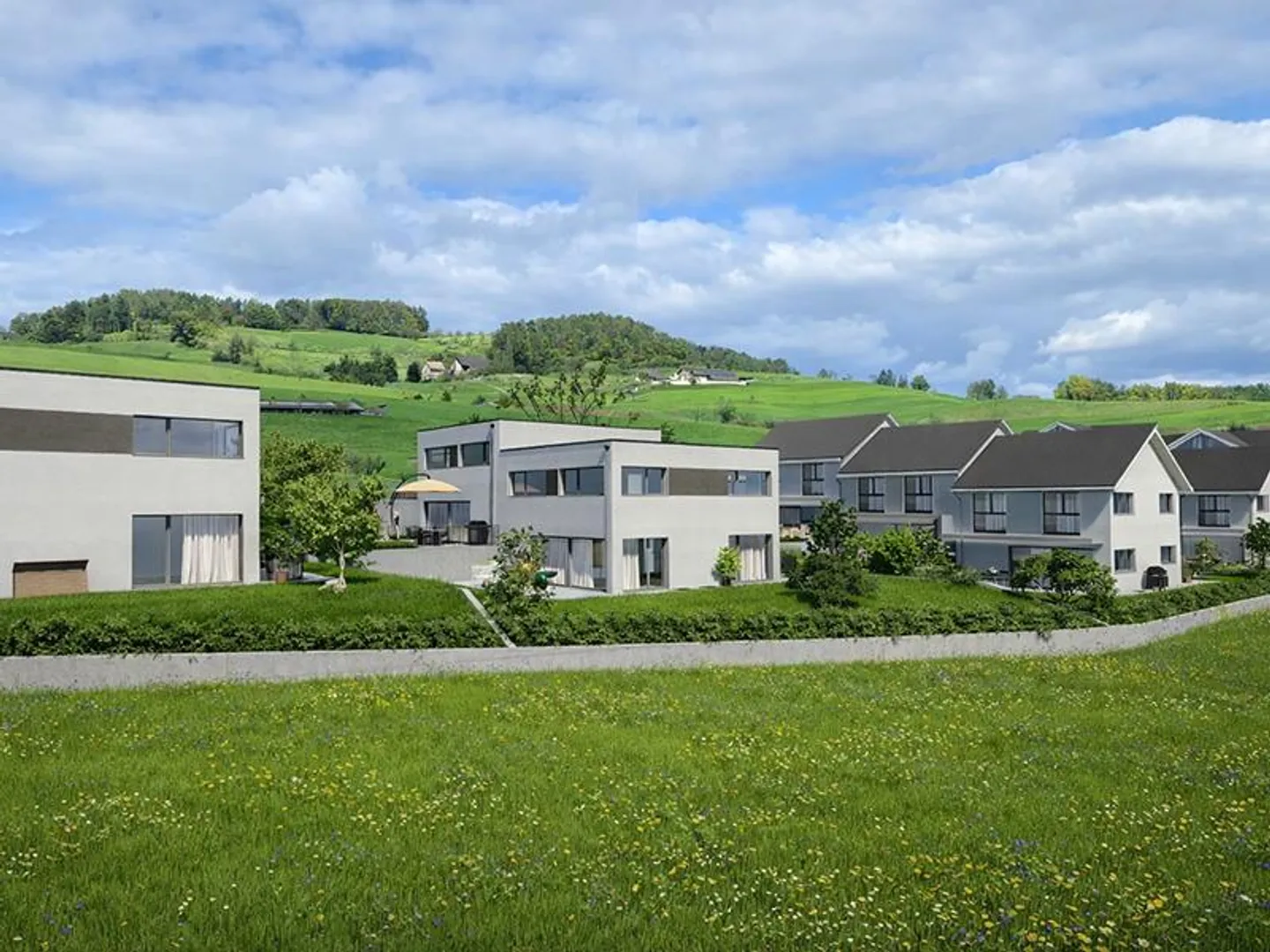 Nouvelle construction de quatre maisons familiales semi-détachées, Niederdorf - Photo 4 sur 11