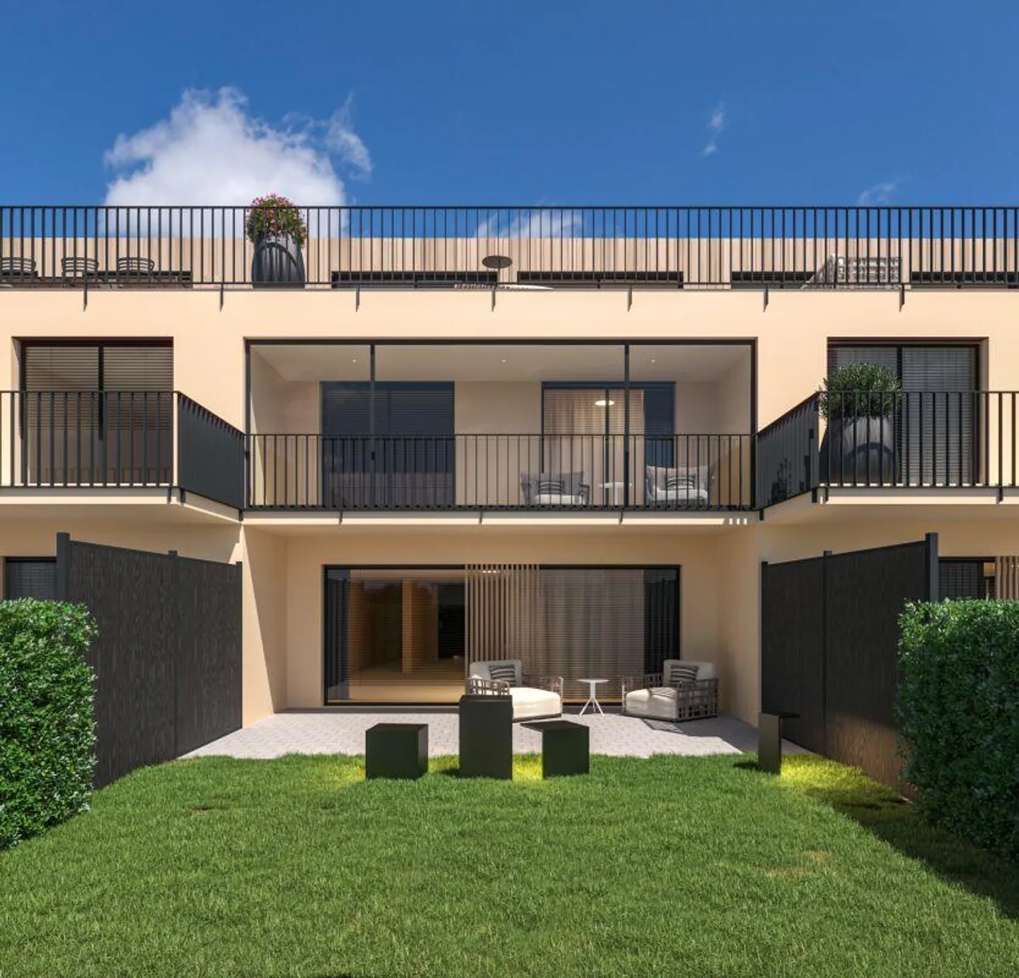 Appartement de jardin spacieux de 4,5 pièces avec loggia, chambre principale avec dressing et salle de bain attenante - Photo 1 sur 16