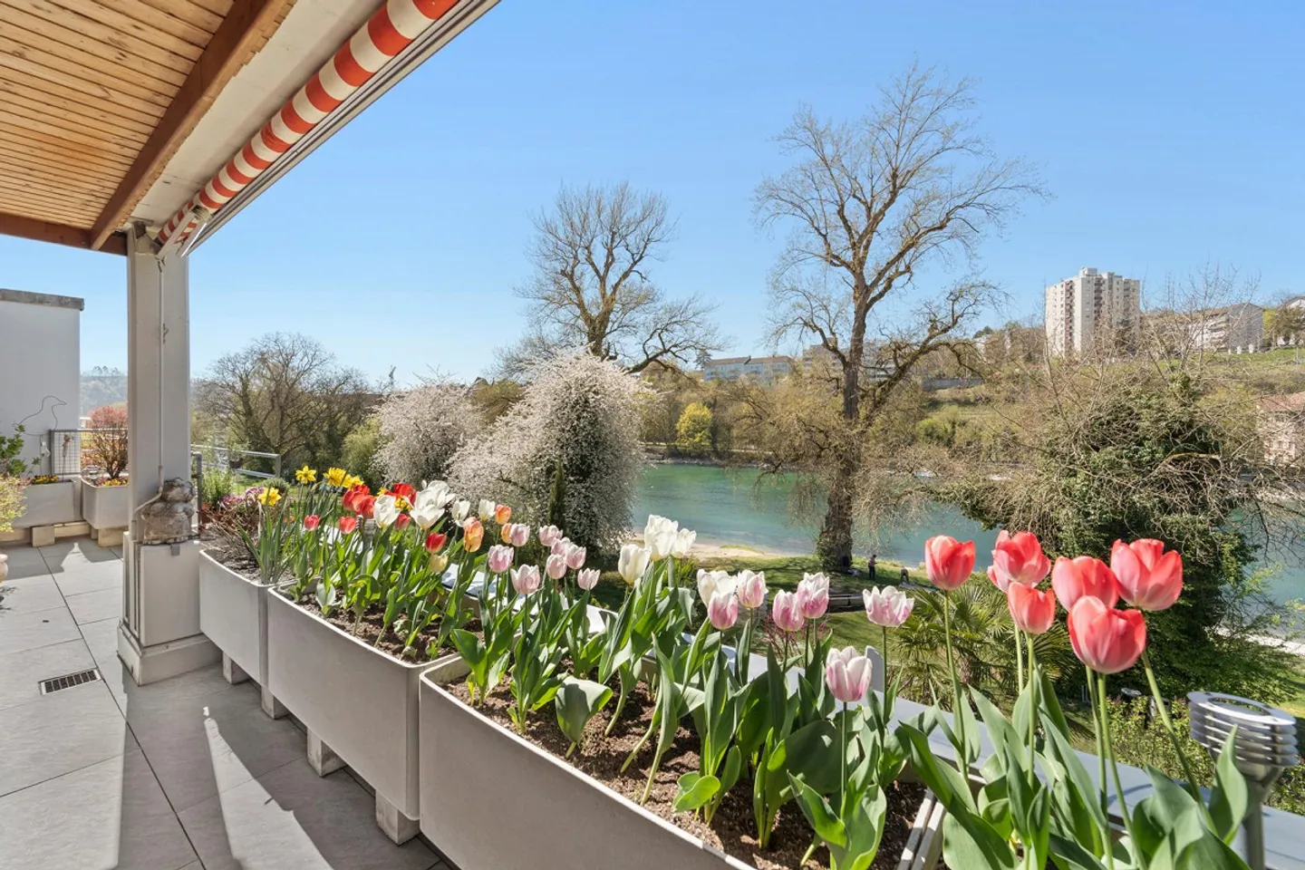Attika-Wohnung mit Terrasse und wunderbarer, naher Rheinsicht - Foto 3 von 14