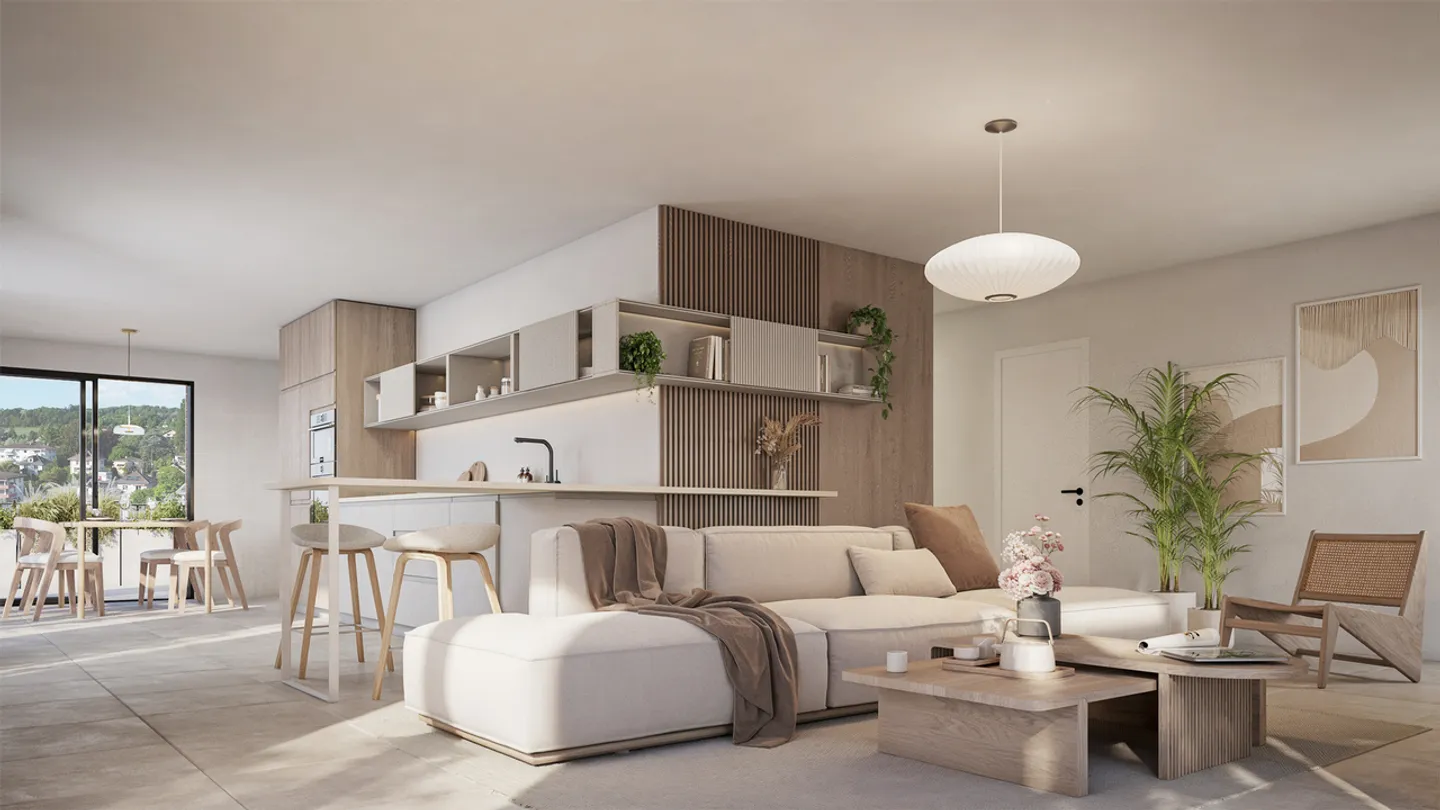 Bright Penthouse - Panoramic Terrace - Minergie - 3.5 Rooms - 120m² - Photo 4 of 7