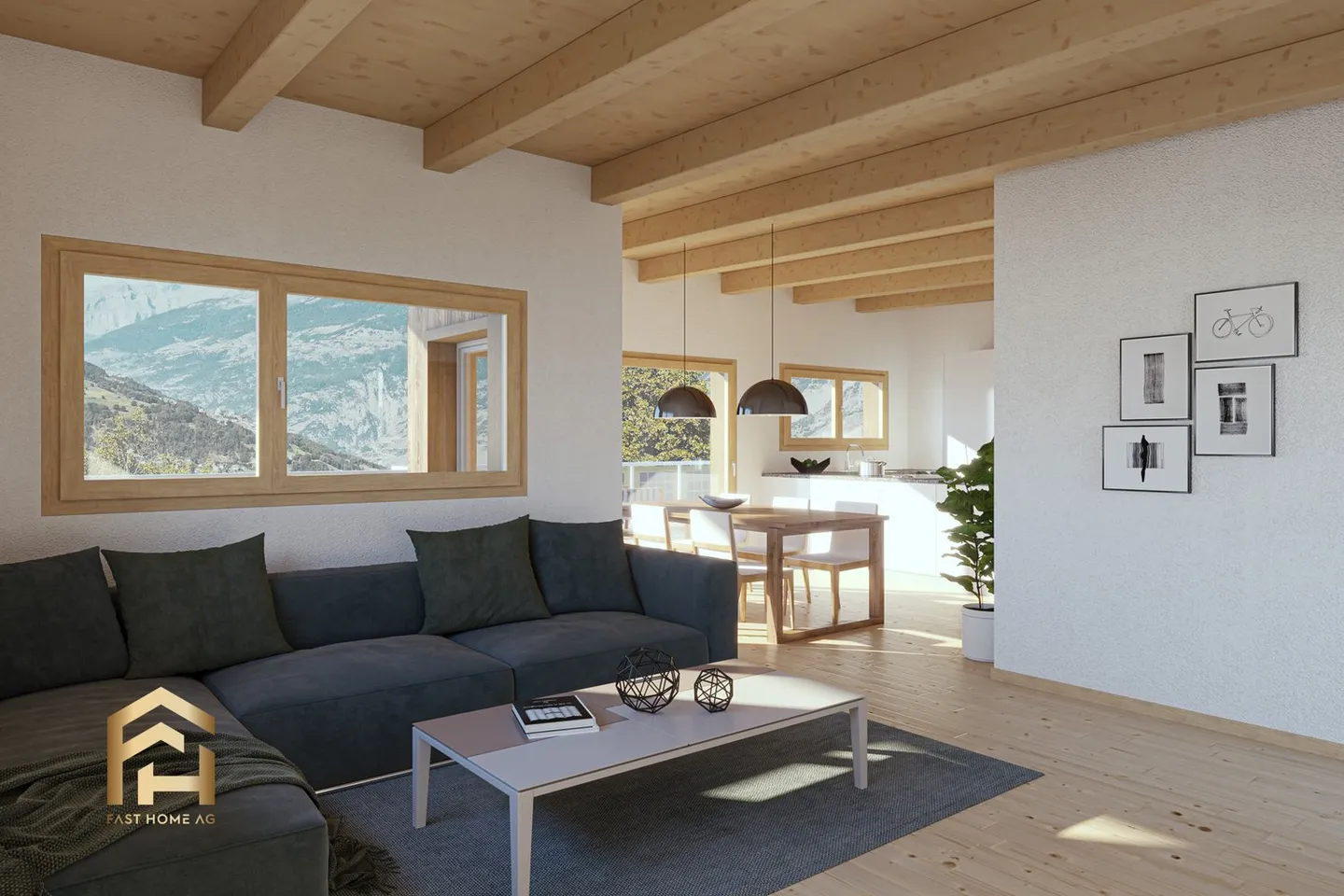 New construction project: Dreamlike 5.5 room apartment on the ground floor for sale - Photo 1 of 9