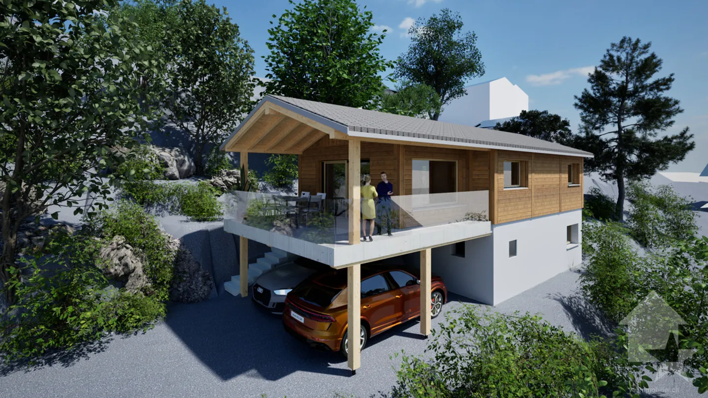 Terreno con bellissimo progetto di costruzione di 3,5 stanze - Foto 1 di 7
