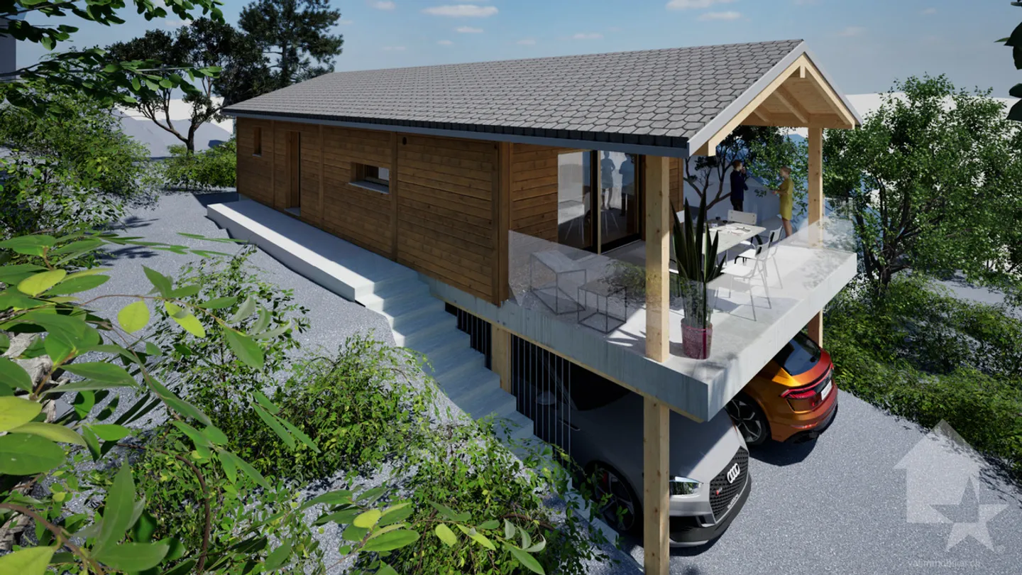 Terreno con bellissimo progetto di costruzione di 3,5 stanze - Foto 4 di 7