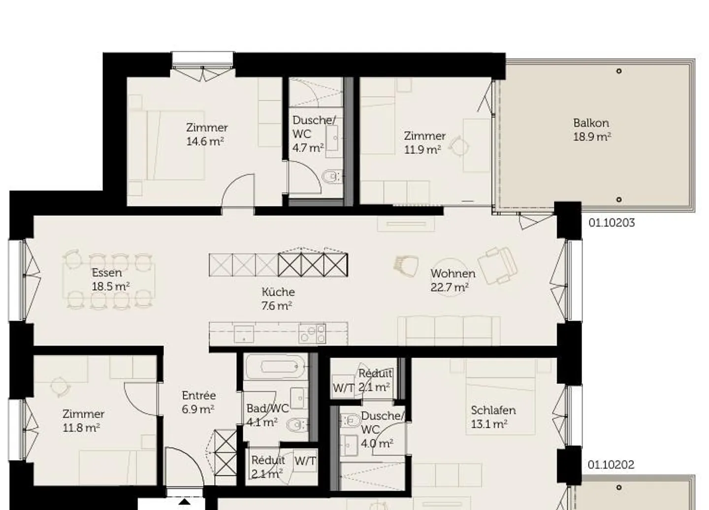 Moderne 4.5 Zimmer-Wohnung - Foto 10 von 10