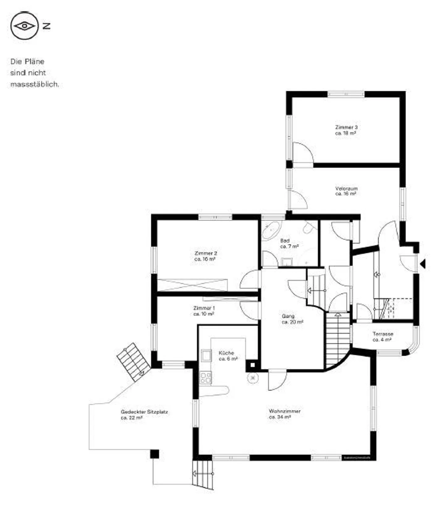 Appartamento 4½ locali con giardino d'inverno e bellissimo giardino - Foto 18 di 18