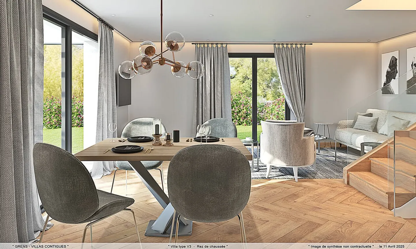 Promotion de 3 belles villas situées à 3 mn de Nyon - Permis en force - Photo 1 sur 2