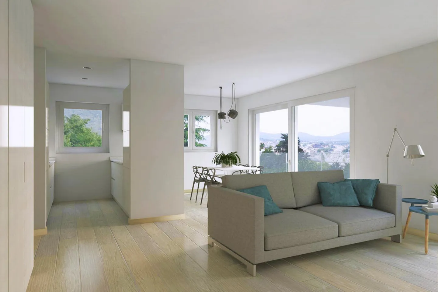 NOUVEAU 3.5 PIÈCES AVEC JARDIN DANS RÉSIDENCE 2021 À MENDRISIO - Photo 3 sur 5