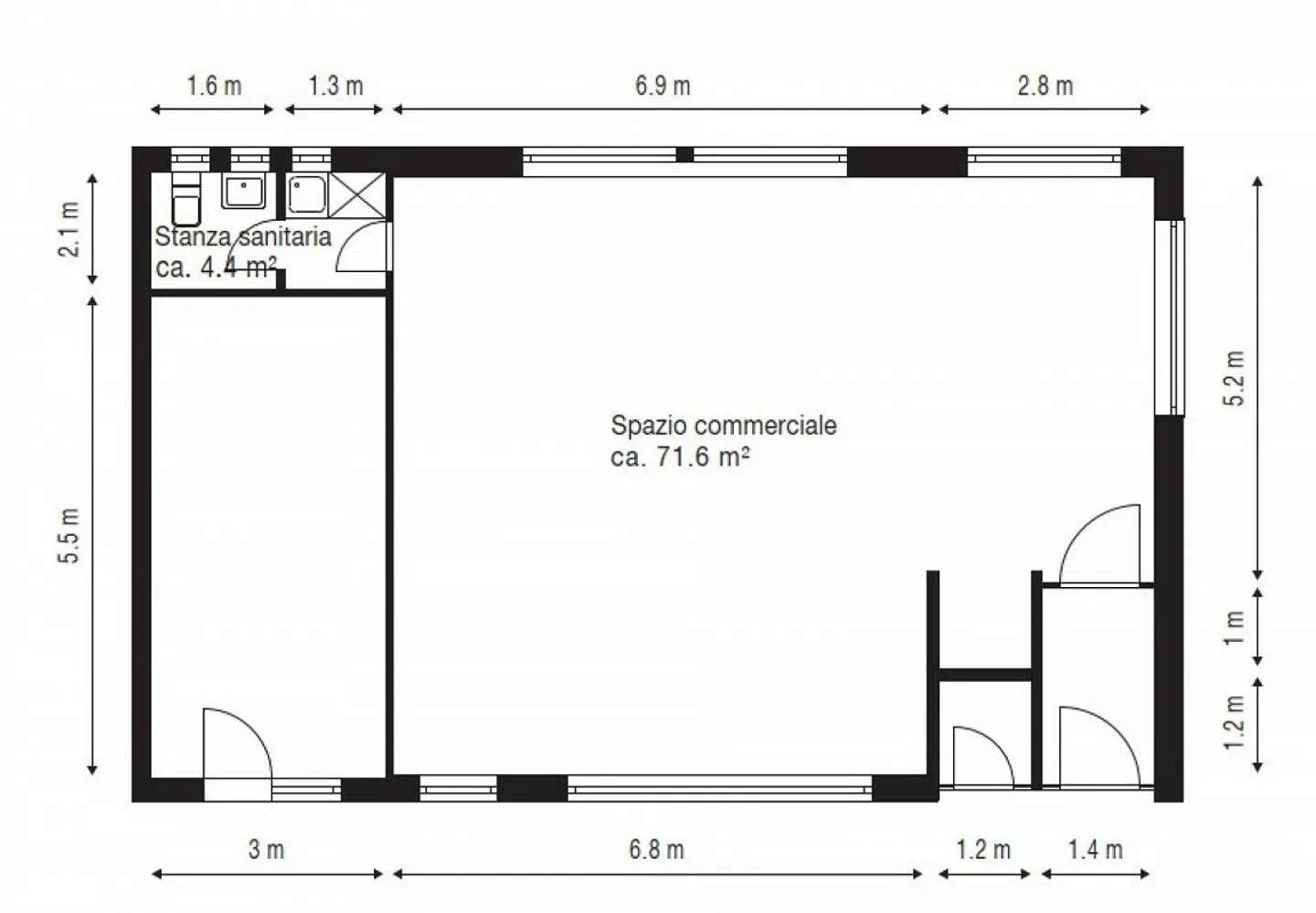 Stazione FFS Faido: ca. 132 m2 di spazio commerciale multifunzionale - Foto 4 di 7