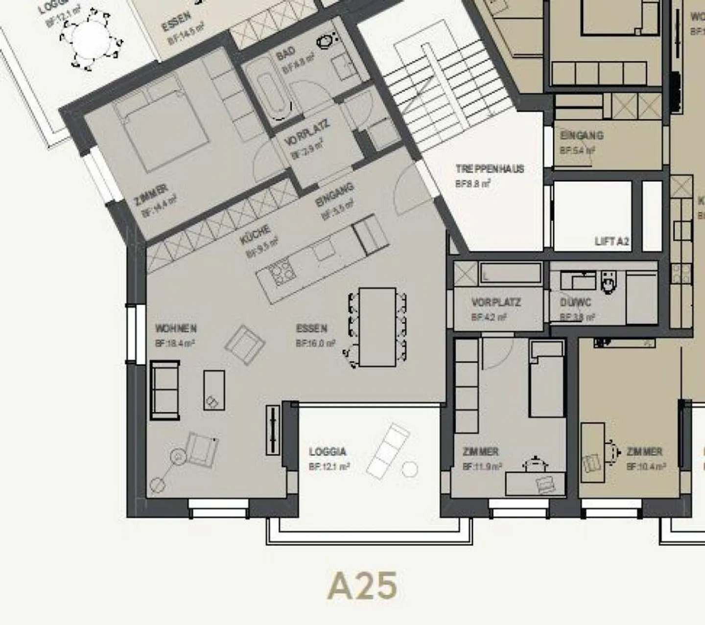 Appartamento moderno di 3,5 locali nel cuore di Jona in affitto - Foto 18 di 18