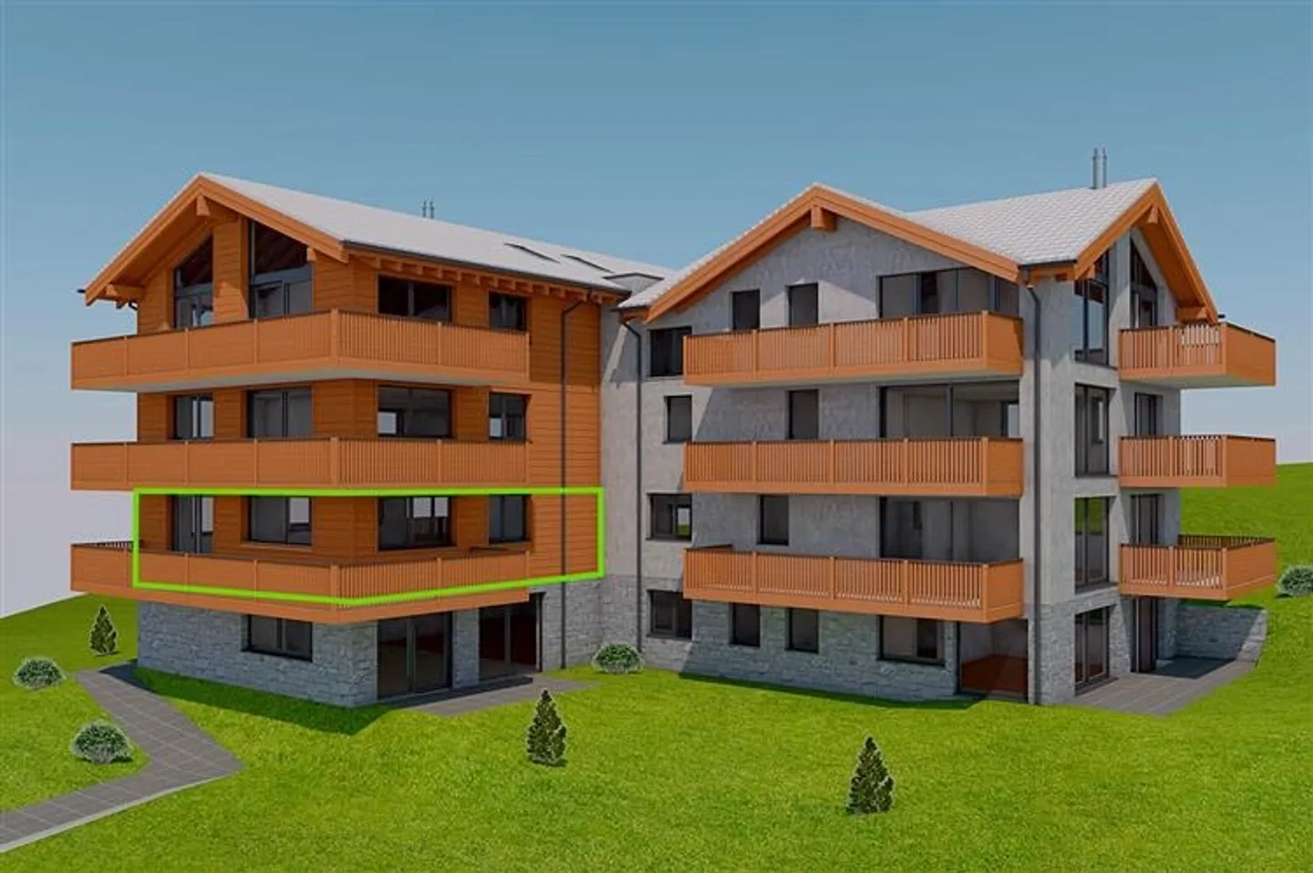«Alpenzeiger 1er étage Sud/Ouest, Premier logement» - Photo 1 sur 2
